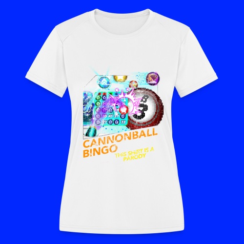 Vintage Cannonball Bingo Box Art Tee - Women's Moisture Wicking Performance T-Shirt