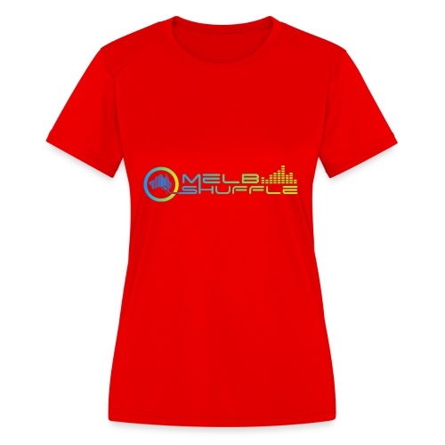 Melbshuffle Gradient Logo - Women's Moisture Wicking Performance T-Shirt