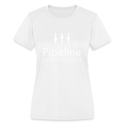 Pipeline White Logo - Women's Moisture Wicking Performance T-Shirt
