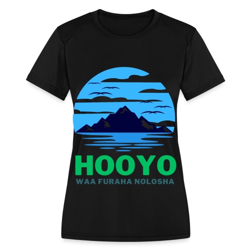 dresssomali- Hooyo - Women's Moisture Wicking Performance T-Shirt