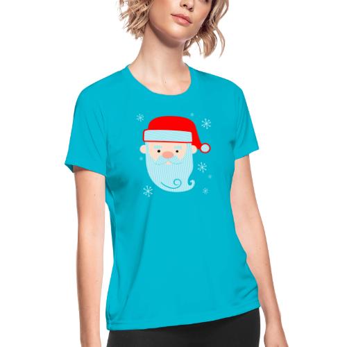 Santa Claus Texture - Women's Moisture Wicking Performance T-Shirt
