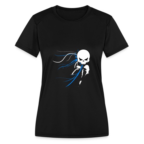 cyber skull bluw - Women's Moisture Wicking Performance T-Shirt