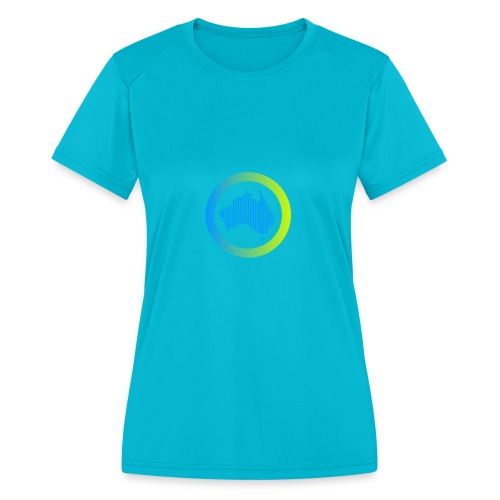 Gradient Symbol Only - Women's Moisture Wicking Performance T-Shirt