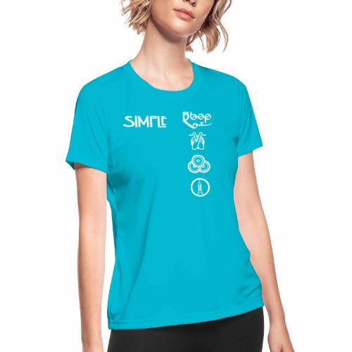 simplesymbolsvert - Women's Moisture Wicking Performance T-Shirt