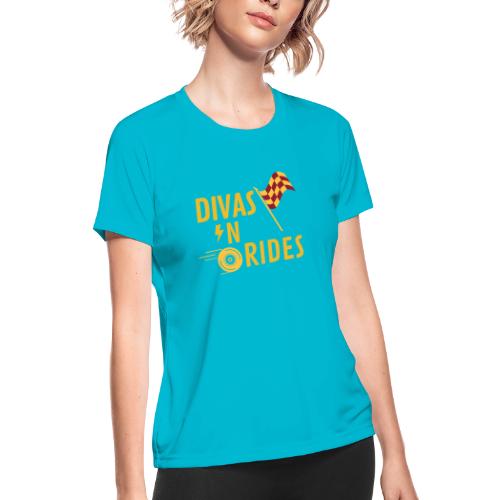 Divas-N-Rides Road Trip Graphics - Women's Moisture Wicking Performance T-Shirt