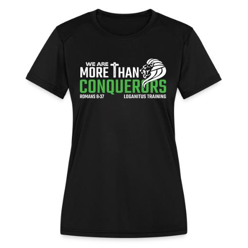 More Than Conquerors...VICTORIOUS - Women's Moisture Wicking Performance T-Shirt