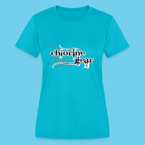 Chlorine Gear Textual B W - Women's Moisture Wicking Performance T-Shirt