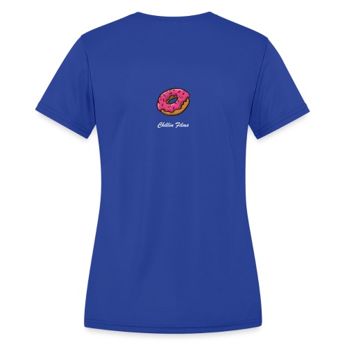CF doughnut white writing - Women's Moisture Wicking Performance T-Shirt