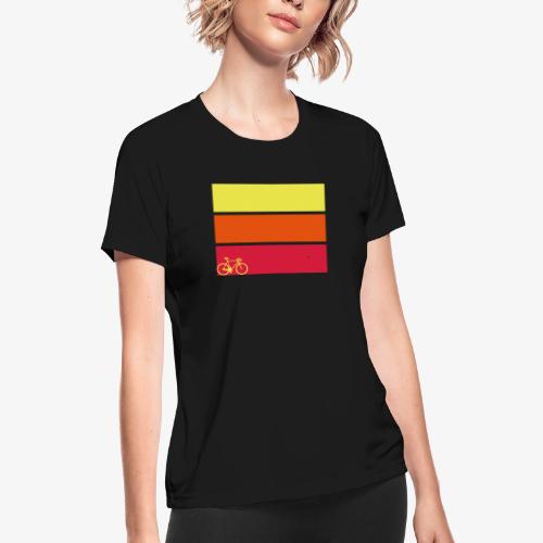 tricolor with bicycle - Women's Moisture Wicking Performance T-Shirt