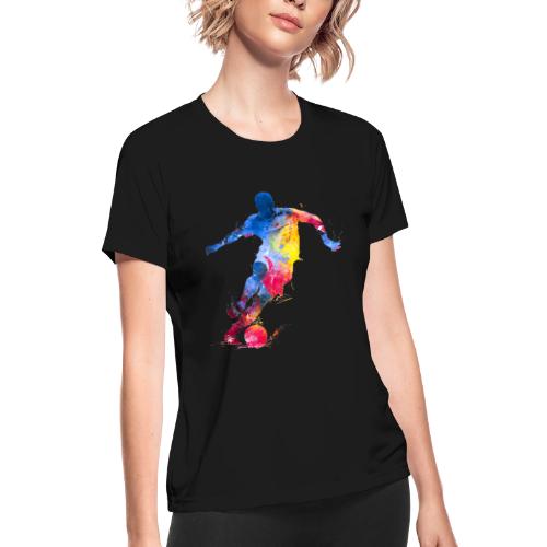 Soccer: Splash Kick - Women's Moisture Wicking Performance T-Shirt