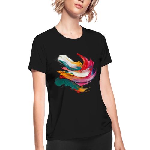 Colorful brushstrokes - Women's Moisture Wicking Performance T-Shirt