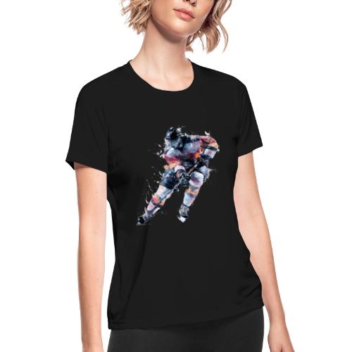 Hockey: Frozen Motion - Women's Moisture Wicking Performance T-Shirt