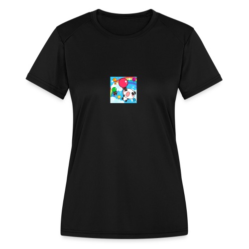 Rainbow with a panda - Women's Moisture Wicking Performance T-Shirt