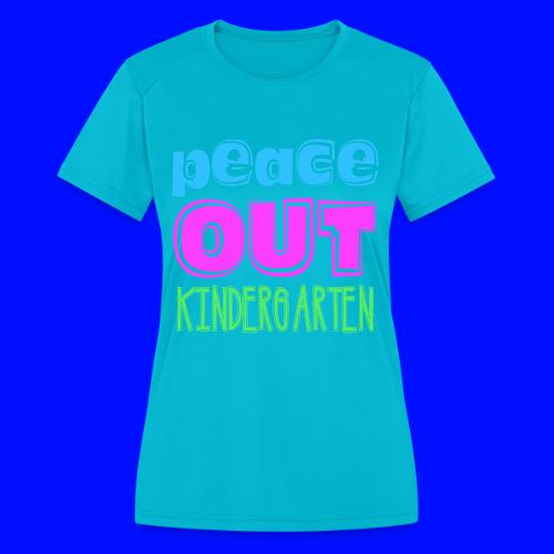 Kreative In Kinder Peace Out - Women's Moisture Wicking Performance T-Shirt