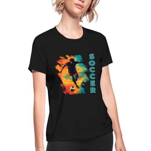 Soccer Hero Mode - Women's Moisture Wicking Performance T-Shirt