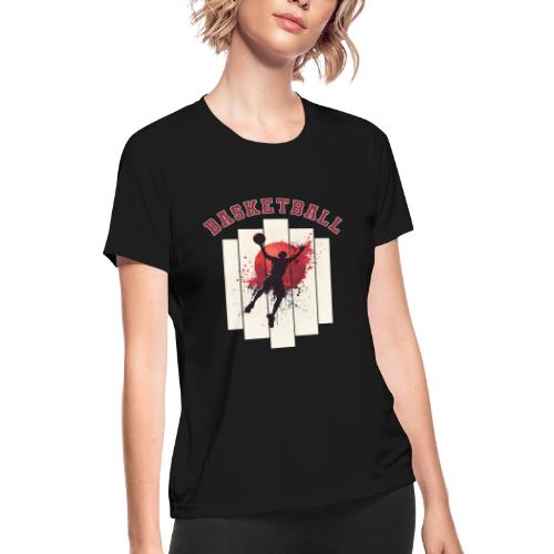 Basketball Energy - Women's Moisture Wicking Performance T-Shirt
