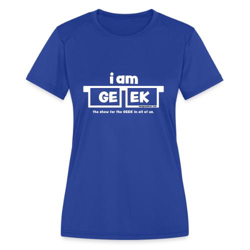 iamGEEK classic White - Women's Moisture Wicking Performance T-Shirt