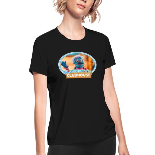 Blueberry's Clubhouse wave color - Women's Moisture Wicking Performance T-Shirt