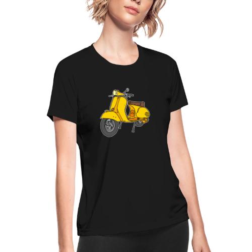 Yellow motor scooter - Women's Moisture Wicking Performance T-Shirt