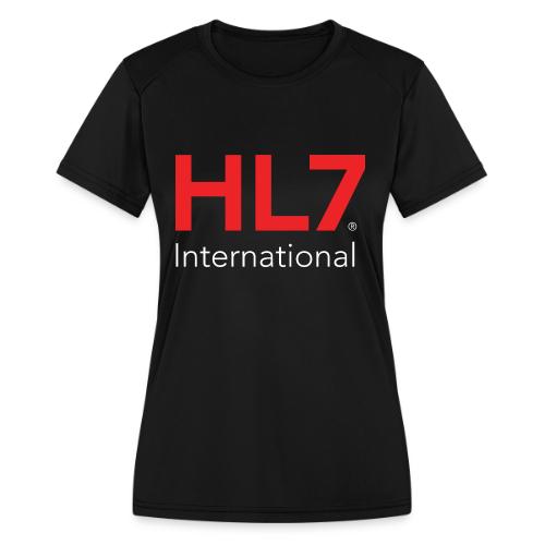 HL7 International Logo - Reverse - Women's Moisture Wicking Performance T-Shirt