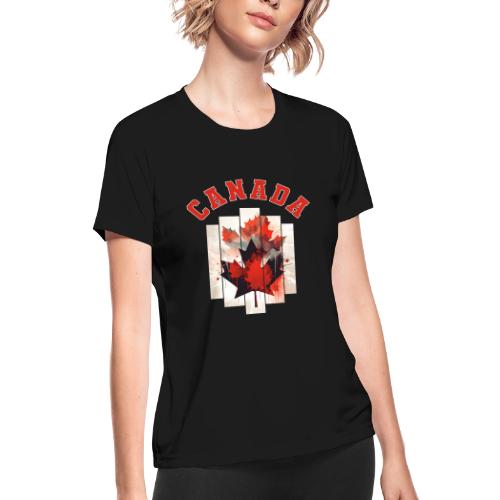 Heart of Canada Art - Women's Moisture Wicking Performance T-Shirt