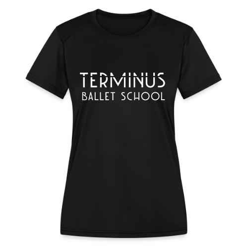 School Logo (white text) - Women's Moisture Wicking Performance T-Shirt
