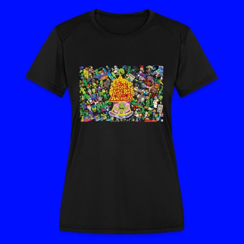 Nik Caesar Poster 10 17 2019 transparent backgro - Women's Moisture Wicking Performance T-Shirt