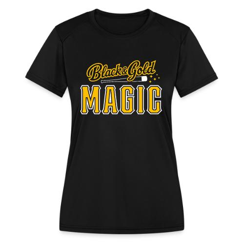 Black & Gold Magic - Women's Moisture Wicking Performance T-Shirt