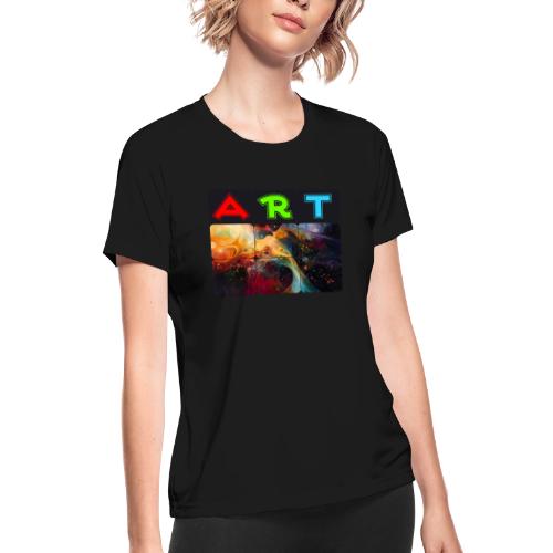 Waves of Art - Women's Moisture Wicking Performance T-Shirt