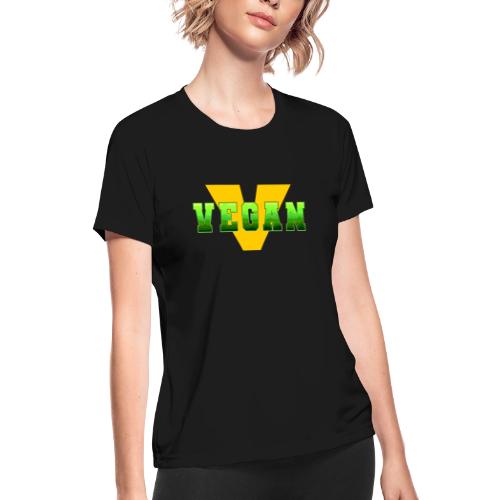Vegan Energy V - Women's Moisture Wicking Performance T-Shirt
