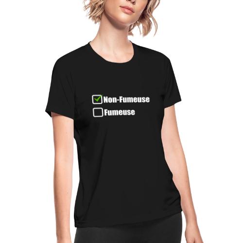 Non-smoking - Women's Moisture Wicking Performance T-Shirt