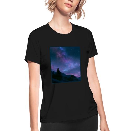 Stargazer Nebula Night Sky Art - Women's Moisture Wicking Performance T-Shirt