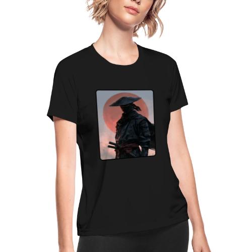 Ninja Warrior Under the Red Sun - Women's Moisture Wicking Performance T-Shirt