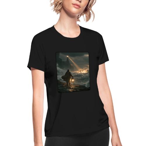The Lone Lightkeeper's Beacon - Women's Moisture Wicking Performance T-Shirt