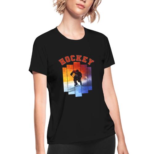 Hockey Rush - Women's Moisture Wicking Performance T-Shirt