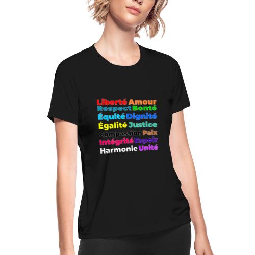 Words of Light - Women's Moisture Wicking Performance T-Shirt