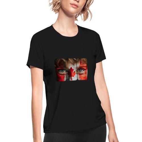 Canada: Maple Leaf Gaze - Women's Moisture Wicking Performance T-Shirt