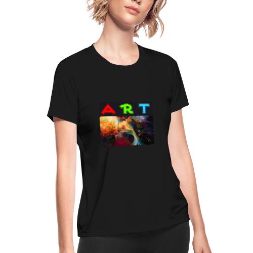 Waves of Art - Women's Moisture Wicking Performance T-Shirt