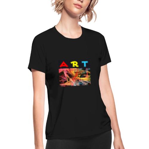 Chaotic Threads of Art - Women's Moisture Wicking Performance T-Shirt