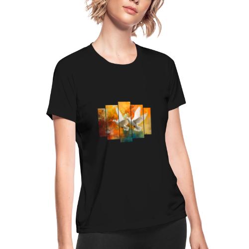 Wings of Peace - Women's Moisture Wicking Performance T-Shirt