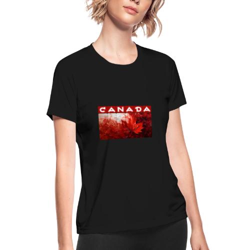 Canada Painted Pride - Women's Moisture Wicking Performance T-Shirt