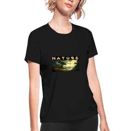 Whispers of Green Peaks - Women's Moisture Wicking Performance T-Shirt