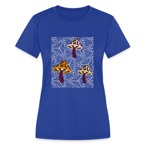 Fall Season Mushroom Designs - Women's Moisture Wicking Performance T-Shirt