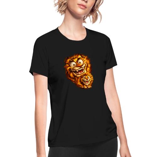 Crazy Double Lion Streetwear - Women's Moisture Wicking Performance T-Shirt
