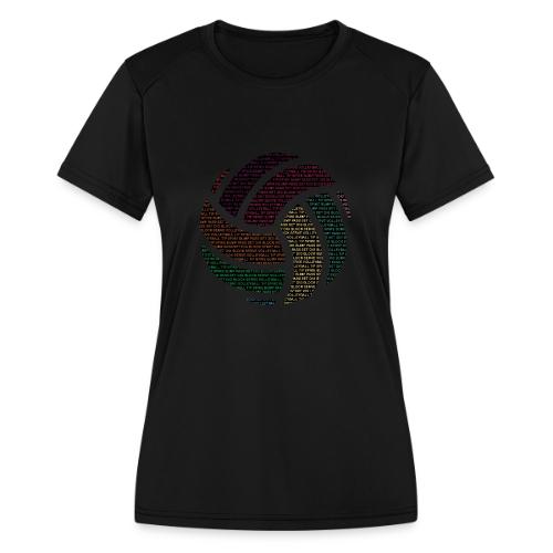Colorful Volleyball - Women's Moisture Wicking Performance T-Shirt