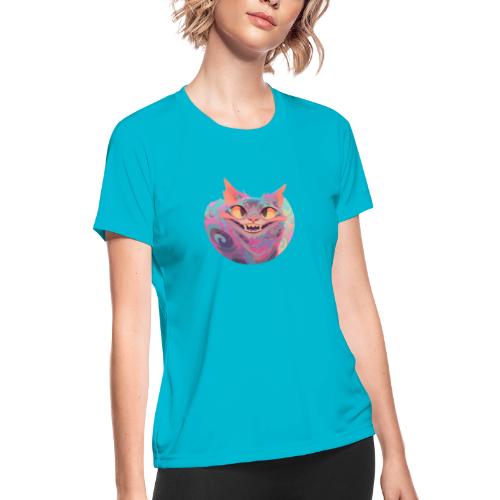 Handsome Grin Cat - Women's Moisture Wicking Performance T-Shirt