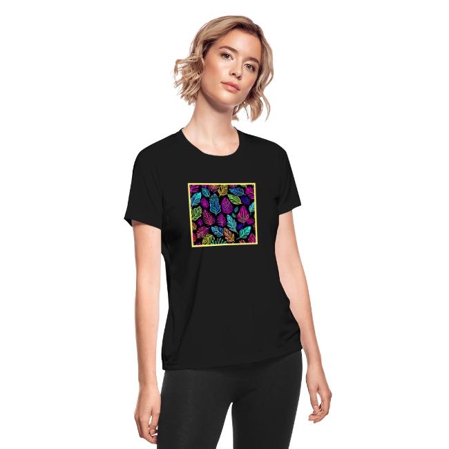 Luminous Foliage Tapestry: Neon Leaves Symphony