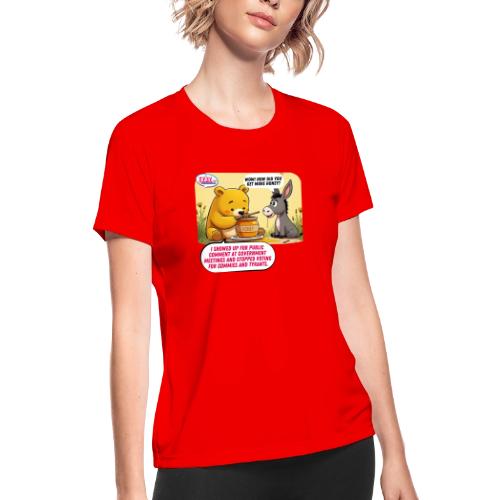 Honey Bear - Fire Tyrants - Women's Moisture Wicking Performance T-Shirt