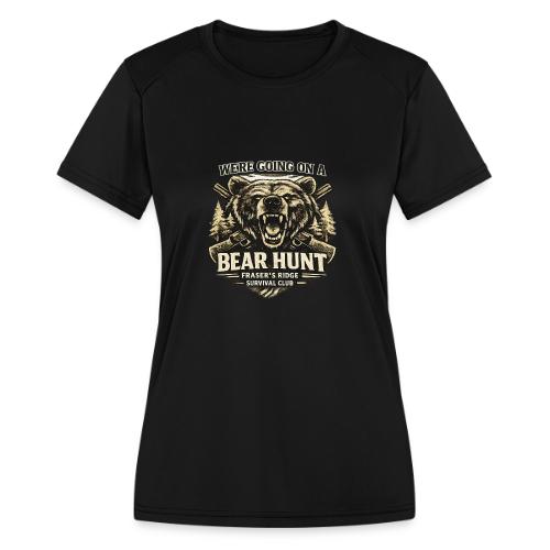 BEAR HUNT - Women's Moisture Wicking Performance T-Shirt