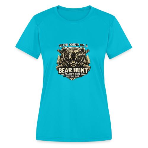 BEAR HUNT - Women's Moisture Wicking Performance T-Shirt